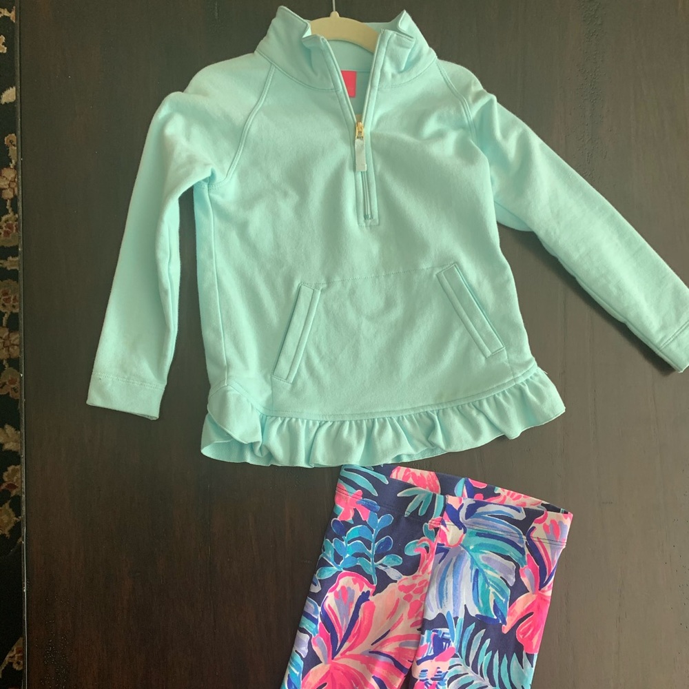 Lillly Pulitzer pullover and leggings